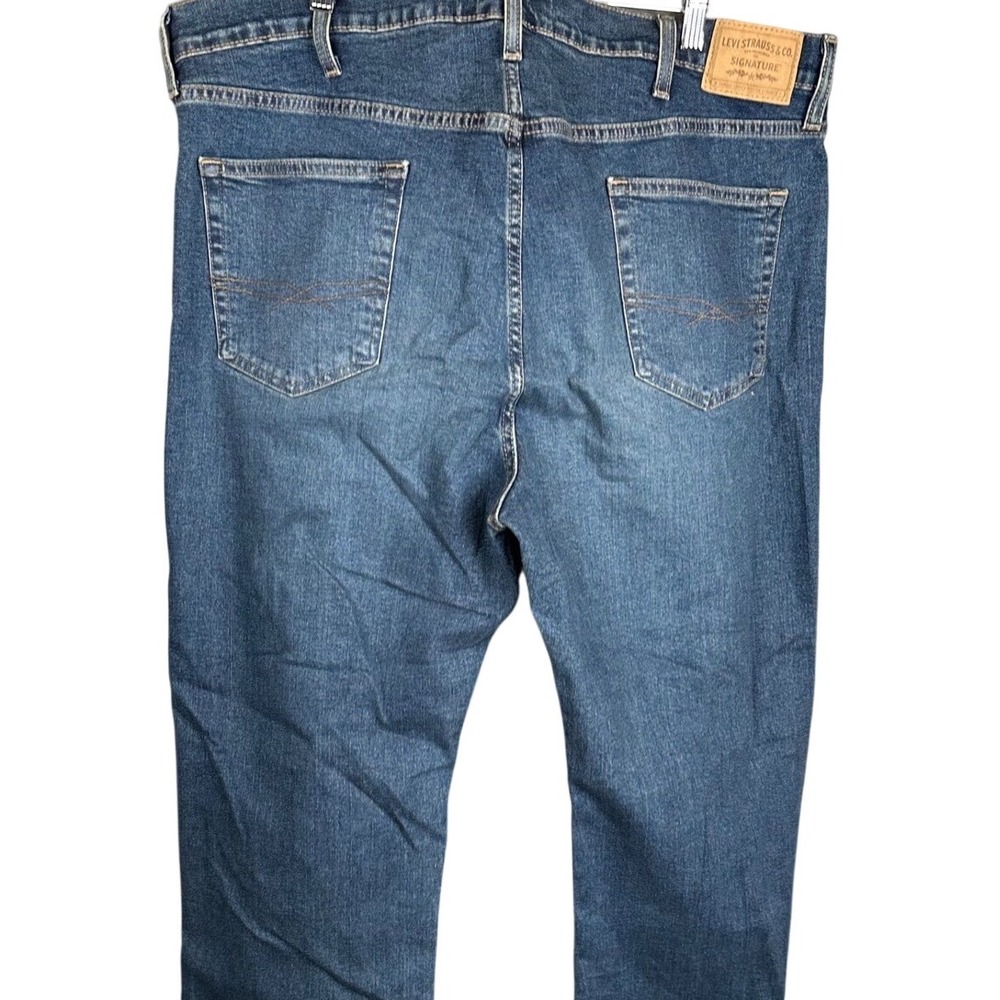 Levi Strauss Signature Mens Relaxed Fit Jeans Blue Medium Wash 42x30 58985-0041